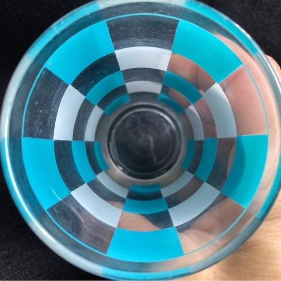 6for$20♥️Cool checkerboard Vintage glass. Just 1 available. - Picture 5 of 6
